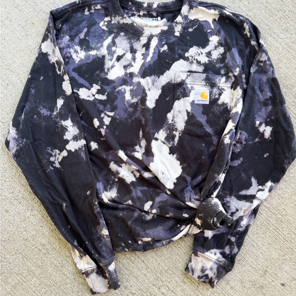 Carhartt Tie-Dye Long Sleeve Shirt (Black)